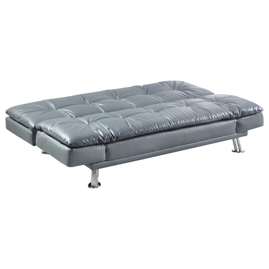 (image for) Dilleston Upholstered Tufted Convertible Sofa Bed Grey