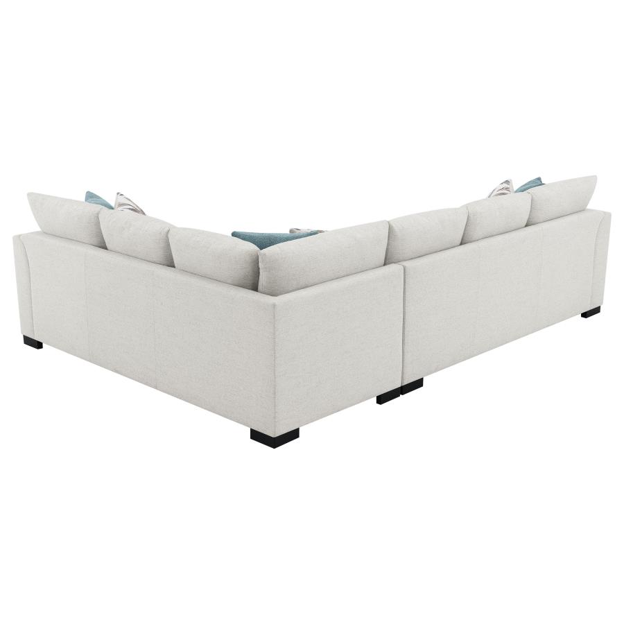 (image for) Ashford Chenille Upholstered Sleeper Sectional Sofa Greige