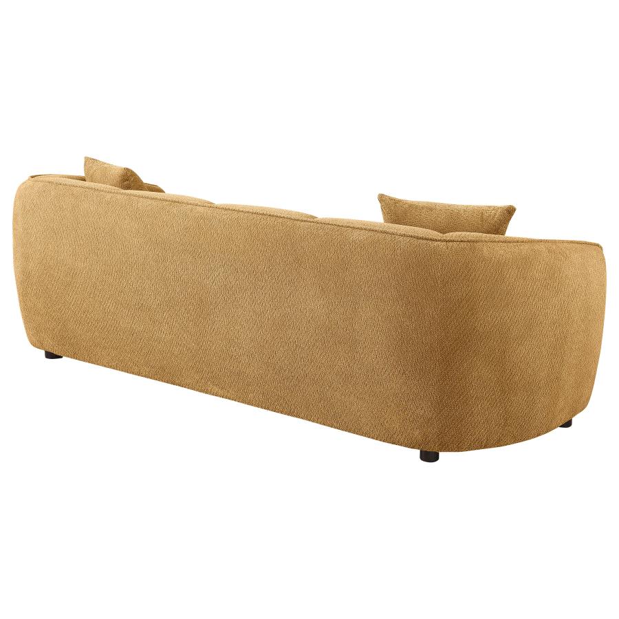 Aleisha Chenille Upholstered Sofa Mustard Yellow