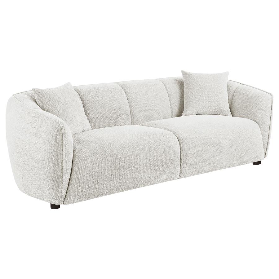 Aleisha 3-piece Chenille Upholstered Sofa Set Ivory