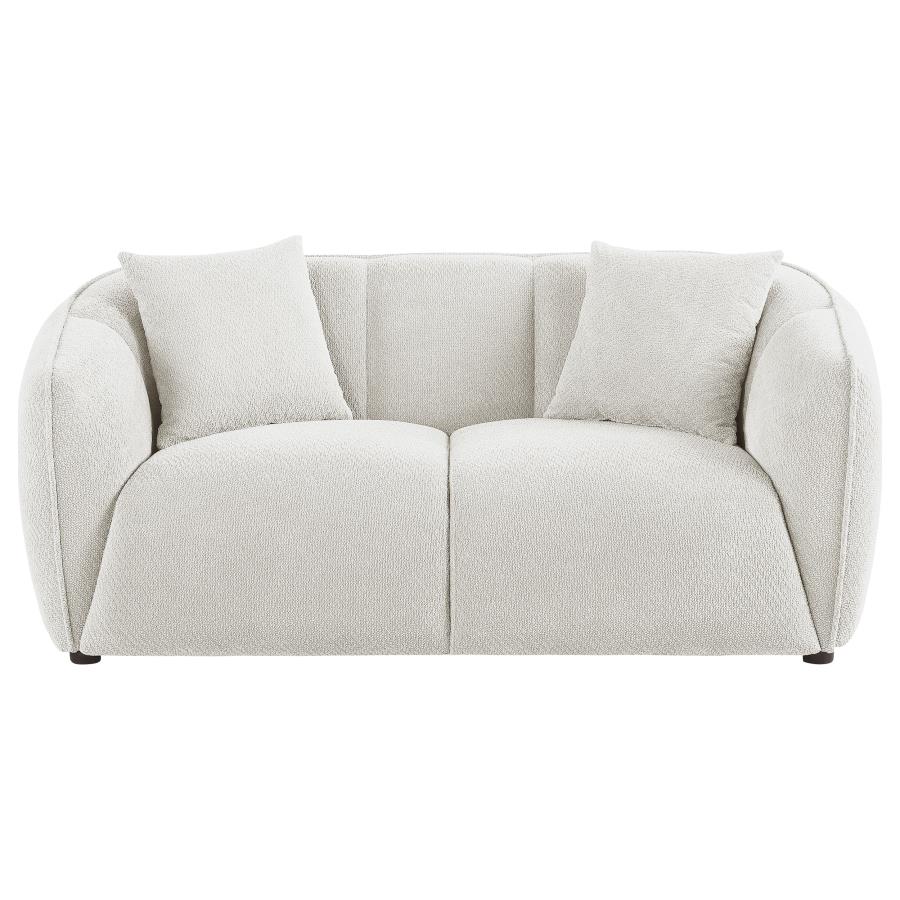 Aleisha Chenille Upholstered Loveseat Ivory