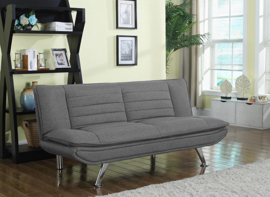 (image for) Julian Upholstered Tufted Convertible Sofa Bed Grey