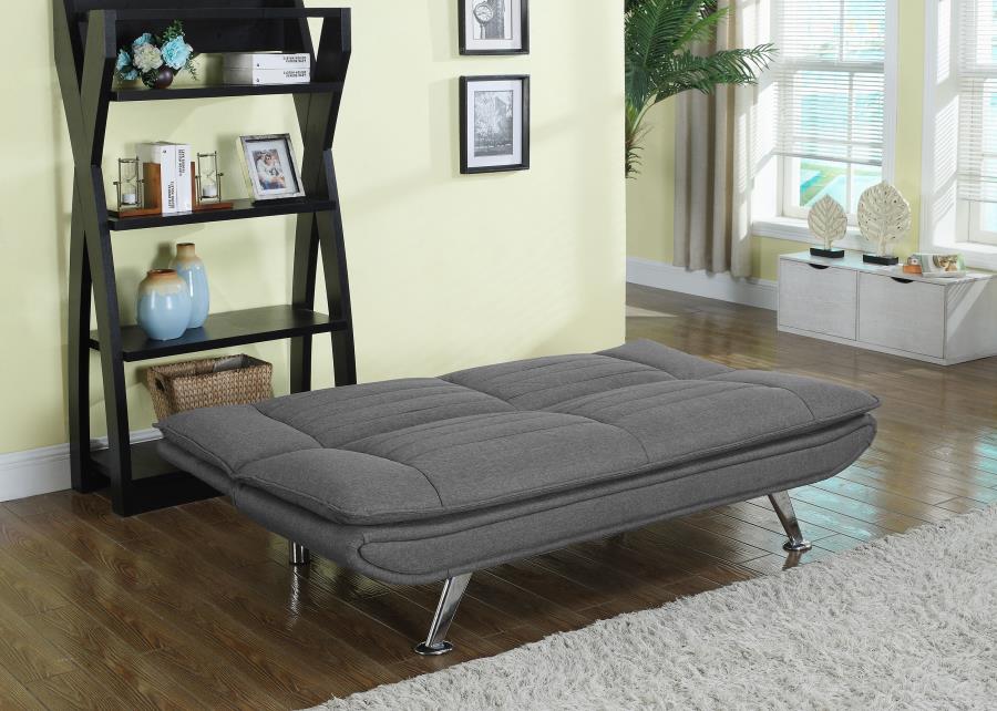 (image for) Julian Upholstered Tufted Convertible Sofa Bed Grey