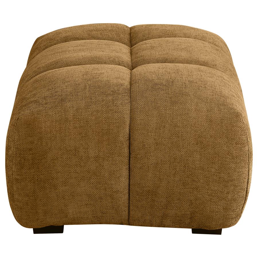 (image for) Camacho Rectangular Upholstered Tufted Ottoman Amber