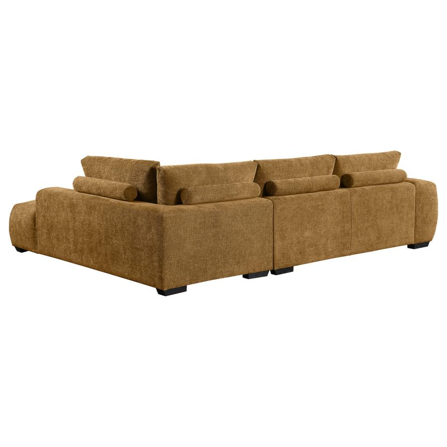 (image for) Camacho Upholstered Chaise Sectional Sofa Amber