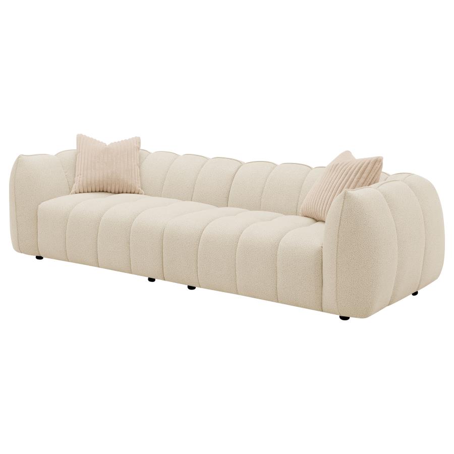 (image for) Winchester Boucle Upholstered Extra Long Sofa Sand Pebble