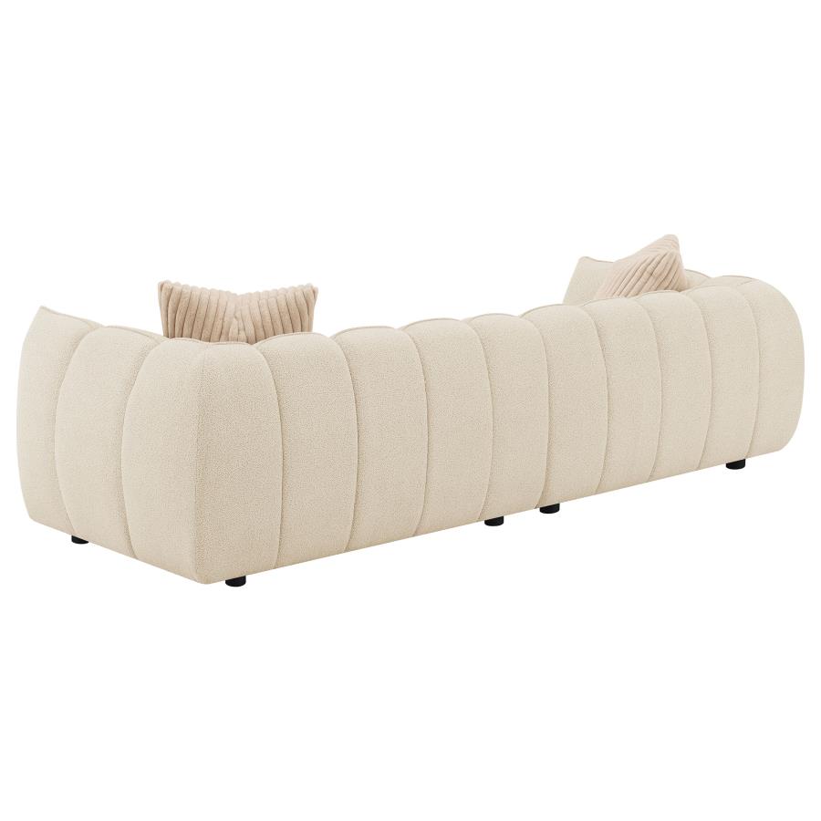 (image for) Winchester Boucle Upholstered Extra Long Sofa Sand Pebble