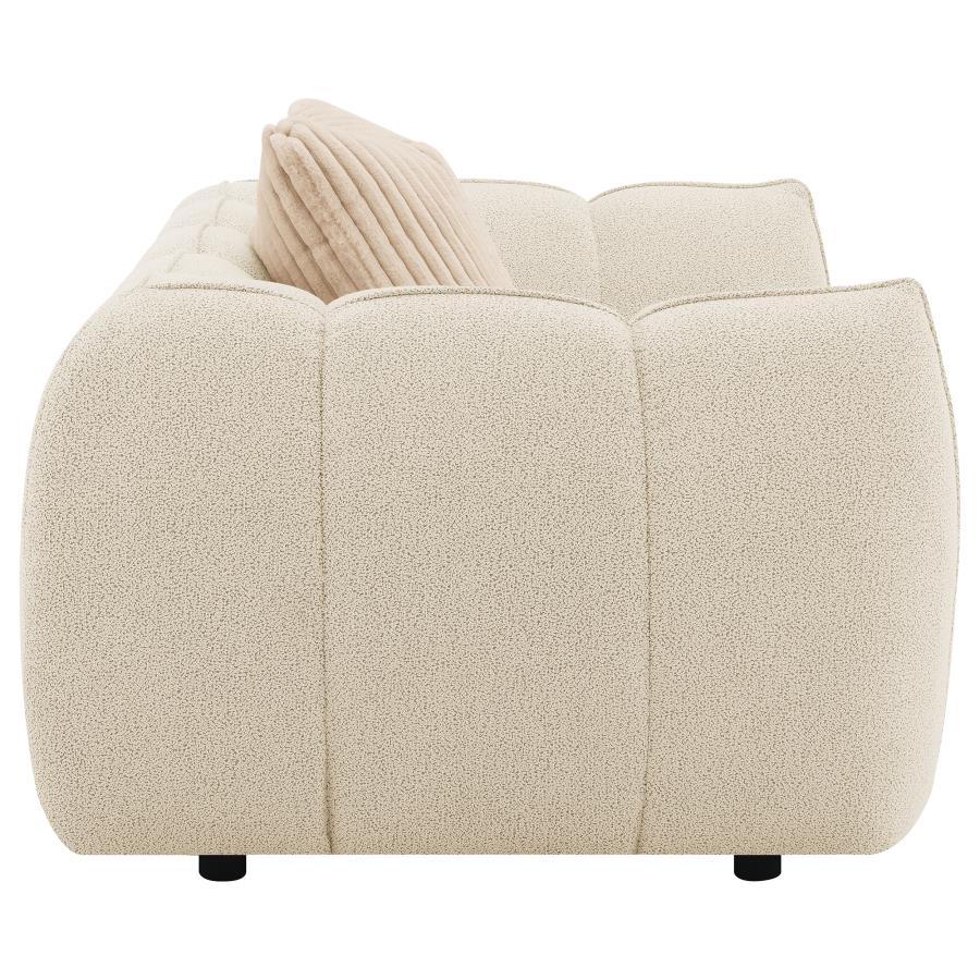 (image for) Winchester Boucle Upholstered Chair and a Half Sand Pebble