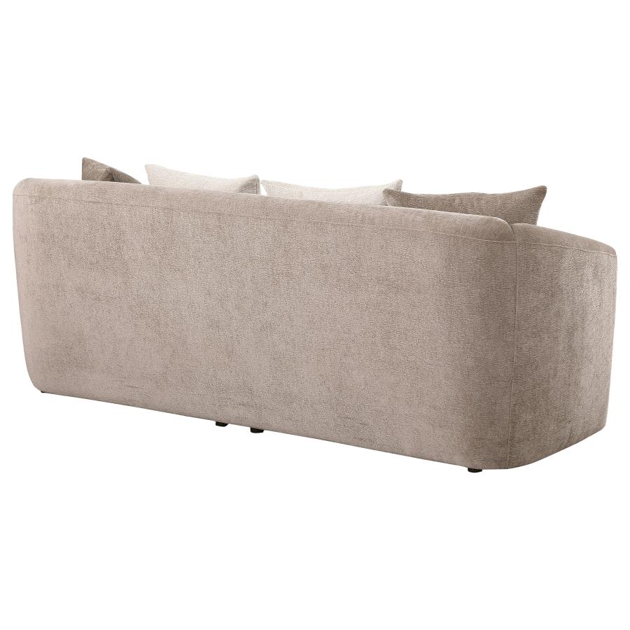 (image for) Townsend Chenille Upholstered Rolled Arm Sofa Latte