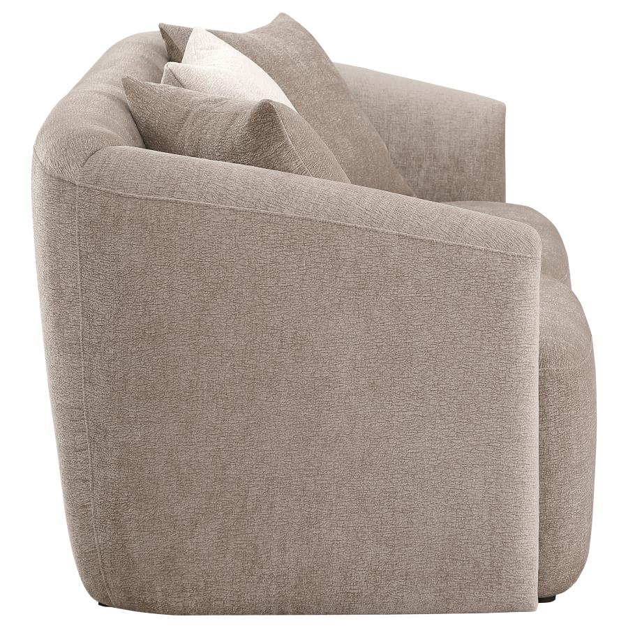 (image for) Townsend Chenille Upholstered Rolled Arm Loveseat Latte