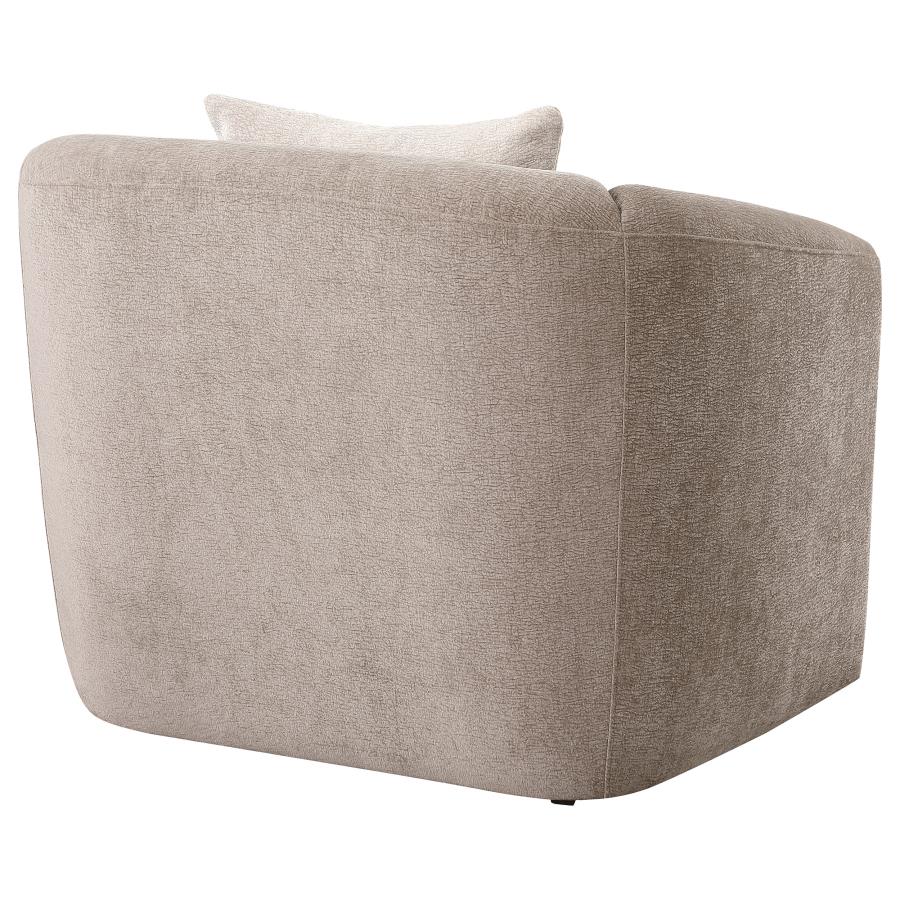 (image for) Townsend Chenille Upholstered Rolled Arm Chair Latte