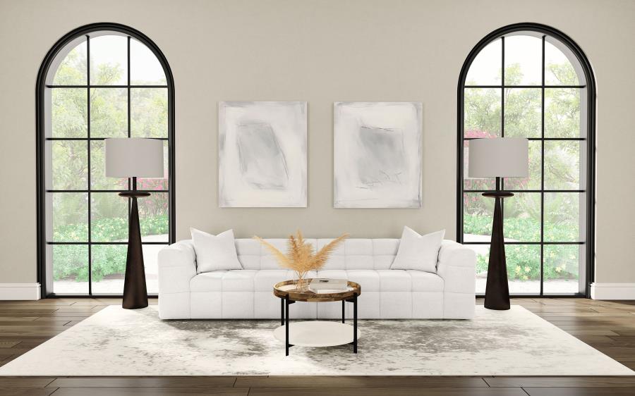 (image for) Everly Boucle Upholstered Extra Long Sofa Off White