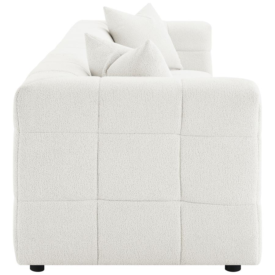 (image for) Everly Boucle Upholstered Extra Long Sofa Off White