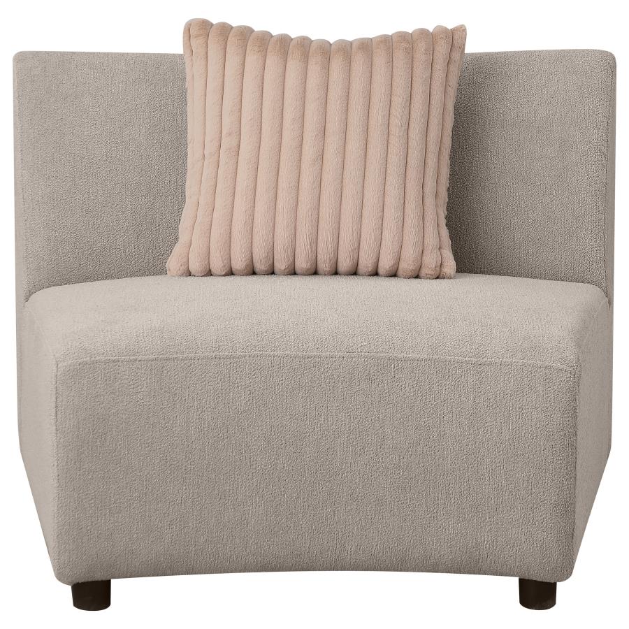 (image for) Fayette Upholstered Armless Chair Greige