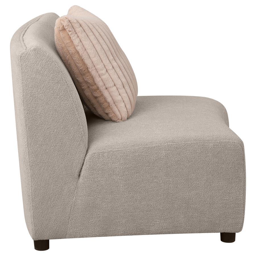 (image for) Fayette Upholstered Armless Chair Greige