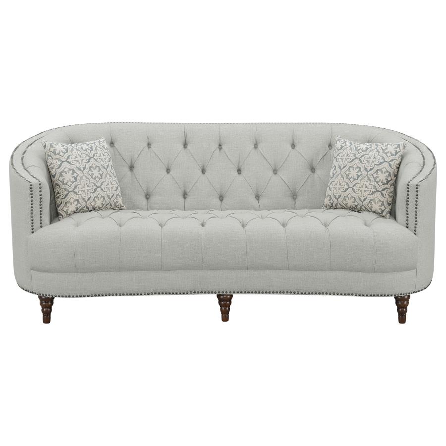 (image for) Avonlea Upholstered Sloped Arm Sofa Grey Fabric