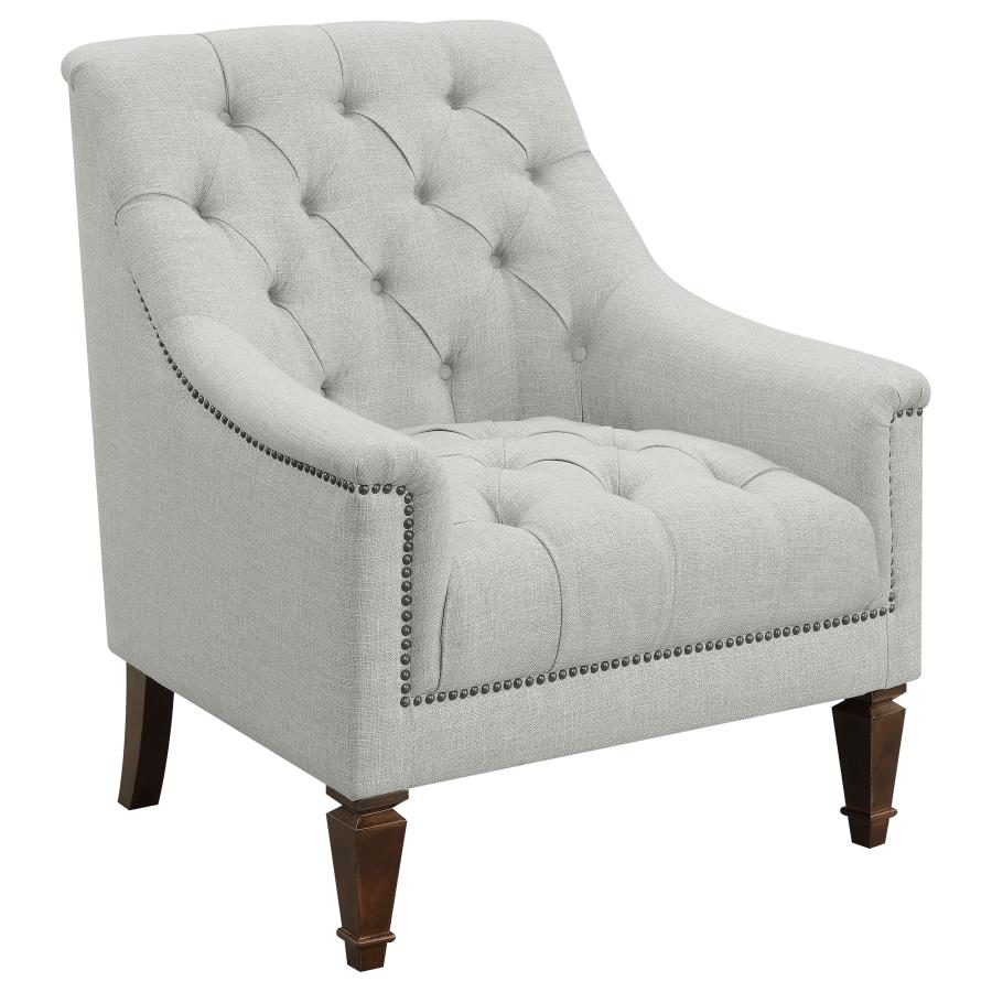 (image for) Avonlea Fabric Upholstered Sloped Arm Chair Grey Fabric - Click Image to Close