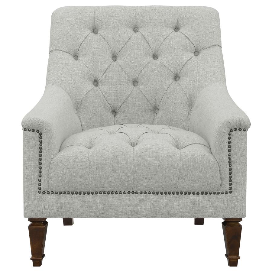 (image for) Avonlea Fabric Upholstered Sloped Arm Chair Grey Fabric