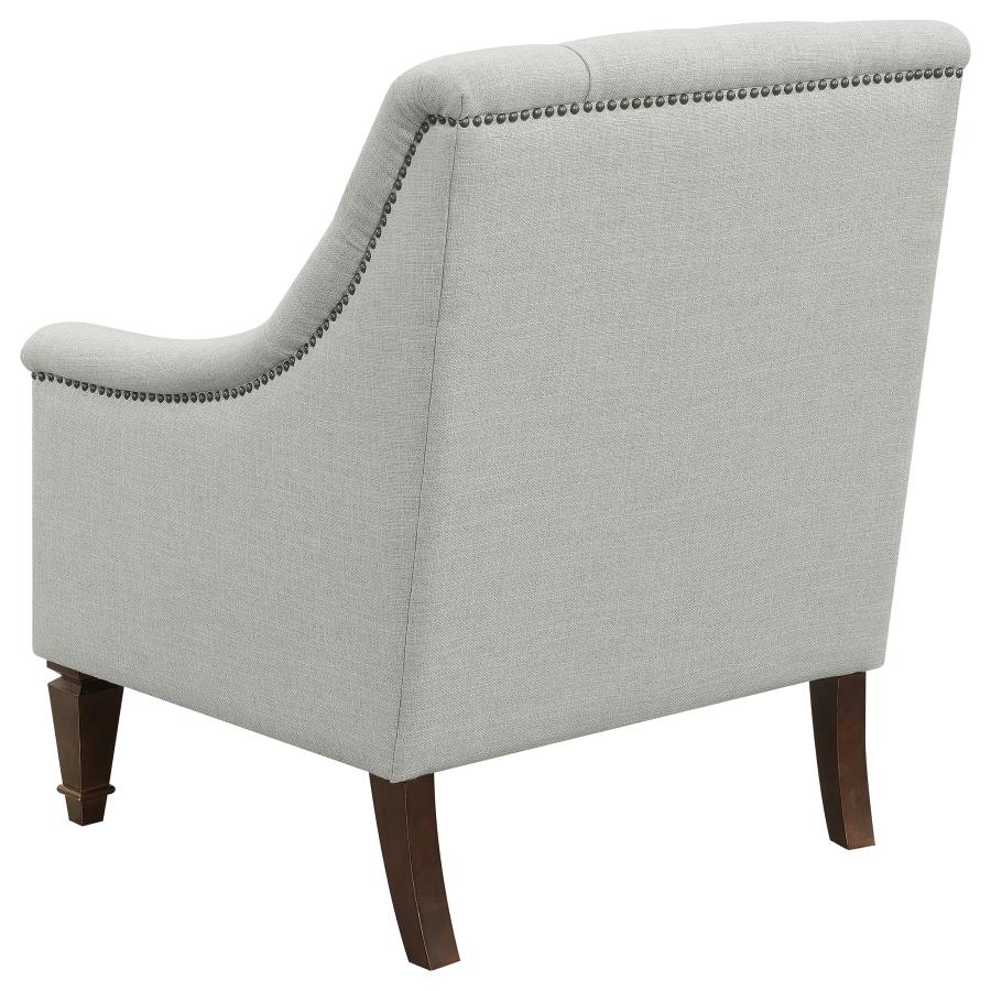 (image for) Avonlea Fabric Upholstered Sloped Arm Chair Grey Fabric