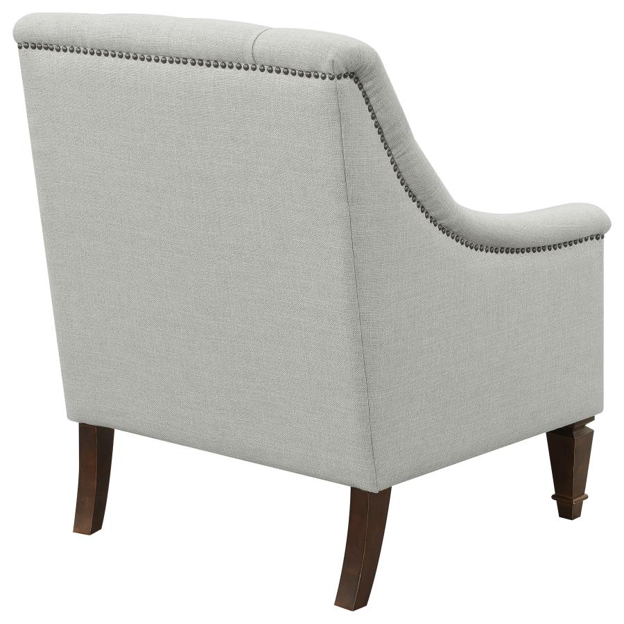 (image for) Avonlea Fabric Upholstered Sloped Arm Chair Grey Fabric