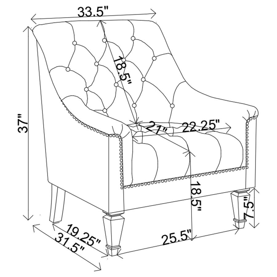 (image for) Avonlea Fabric Upholstered Sloped Arm Chair Grey Fabric