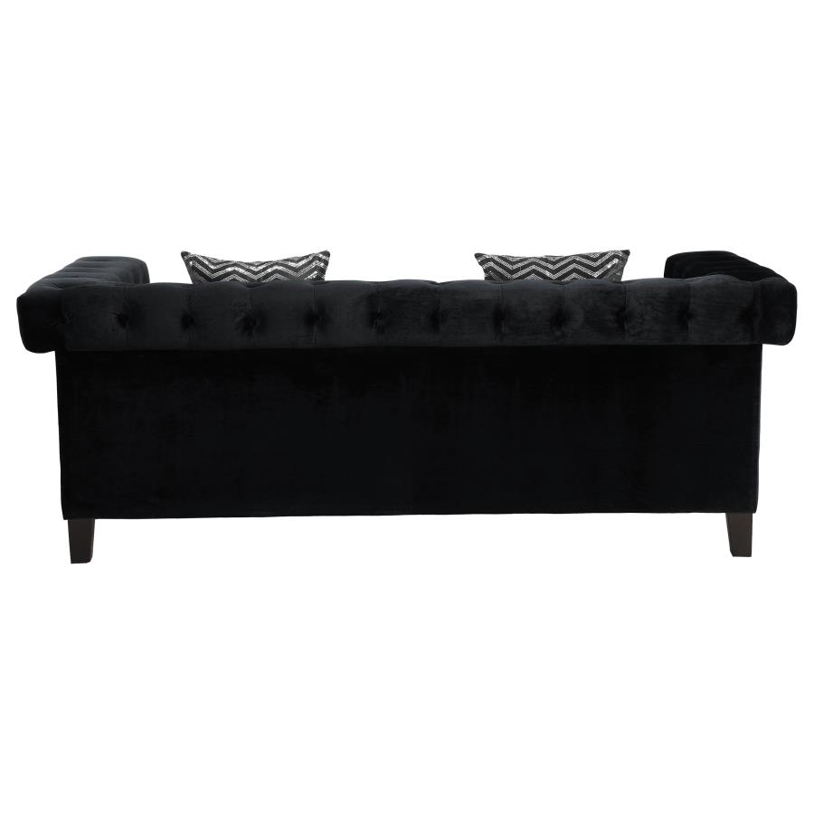 (image for) Reventlow Upholstered Track Arm Sofa Black