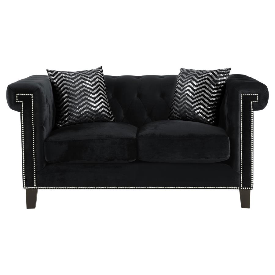 (image for) Reventlow Tufted Loveseat Black