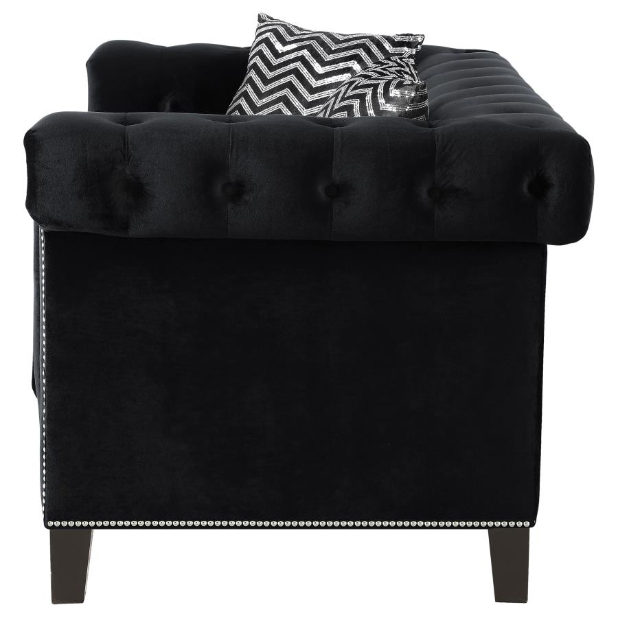 (image for) Reventlow Tufted Loveseat Black