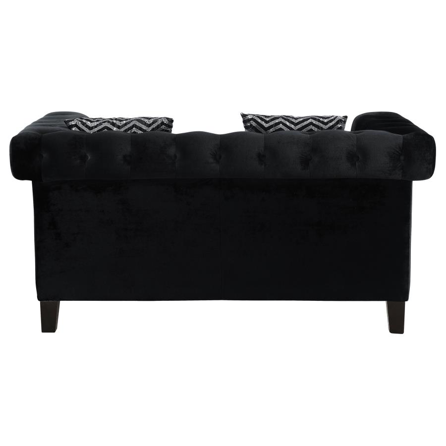 (image for) Reventlow Tufted Loveseat Black