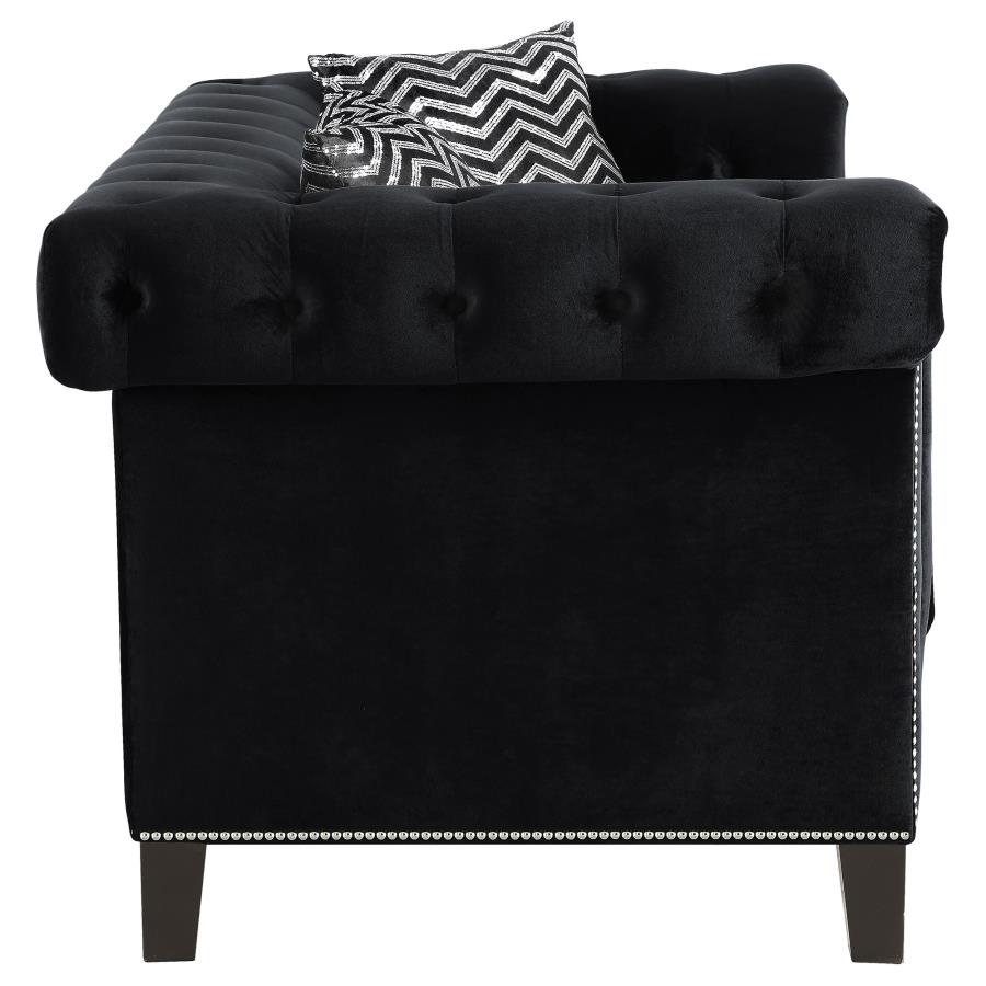 (image for) Reventlow Tufted Loveseat Black