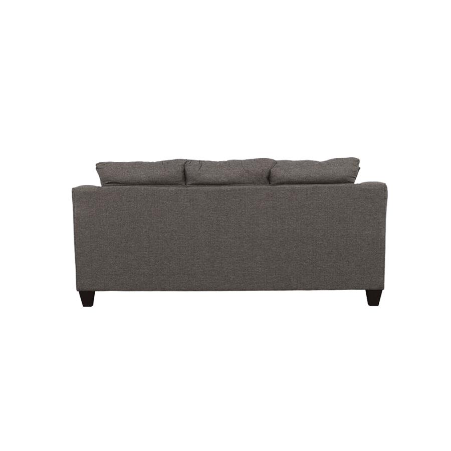 (image for) Salizar Upholstered Flared Arm Sofa Charcoal Grey