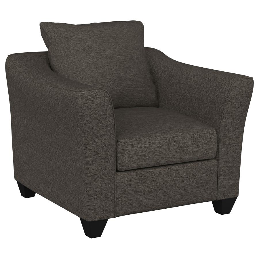 (image for) Salizar Upholstered Flared Arm Accent Chair Charcoal Grey