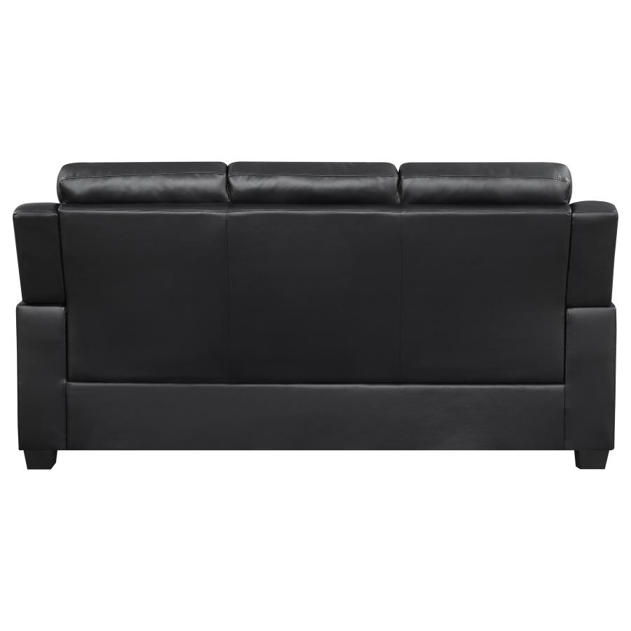 (image for) Finley 2-piece Upholstered Padded Arm Tufted Sofa Set Black