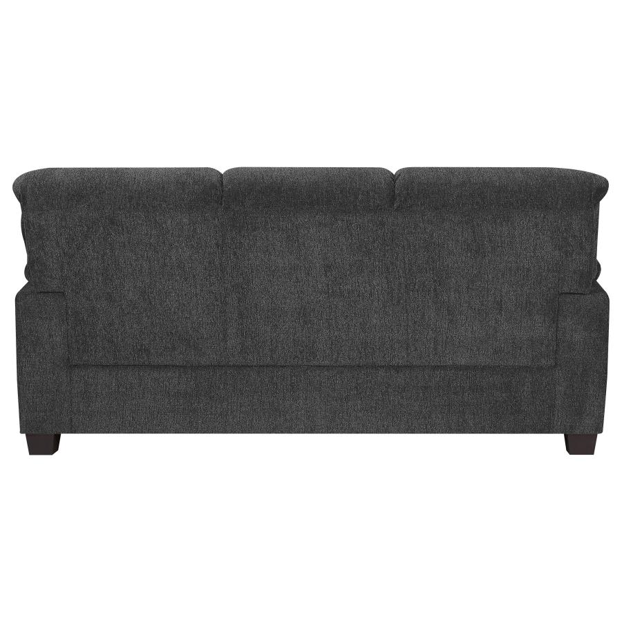 (image for) Clementine 2-piece Upholstered Padded Arm Sofa Set Grey