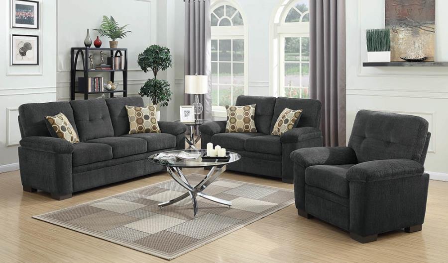 (image for) Fairbairn Upholstered Tufted Living Room Set - Click Image to Close