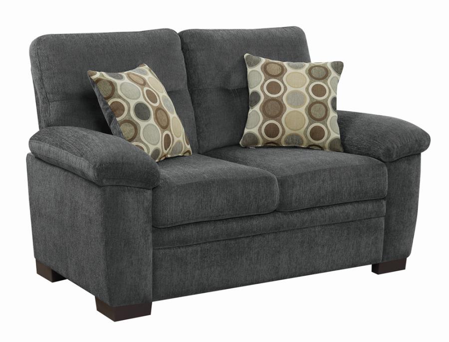 (image for) Fairbairn Upholstered Loveseat Charcoal