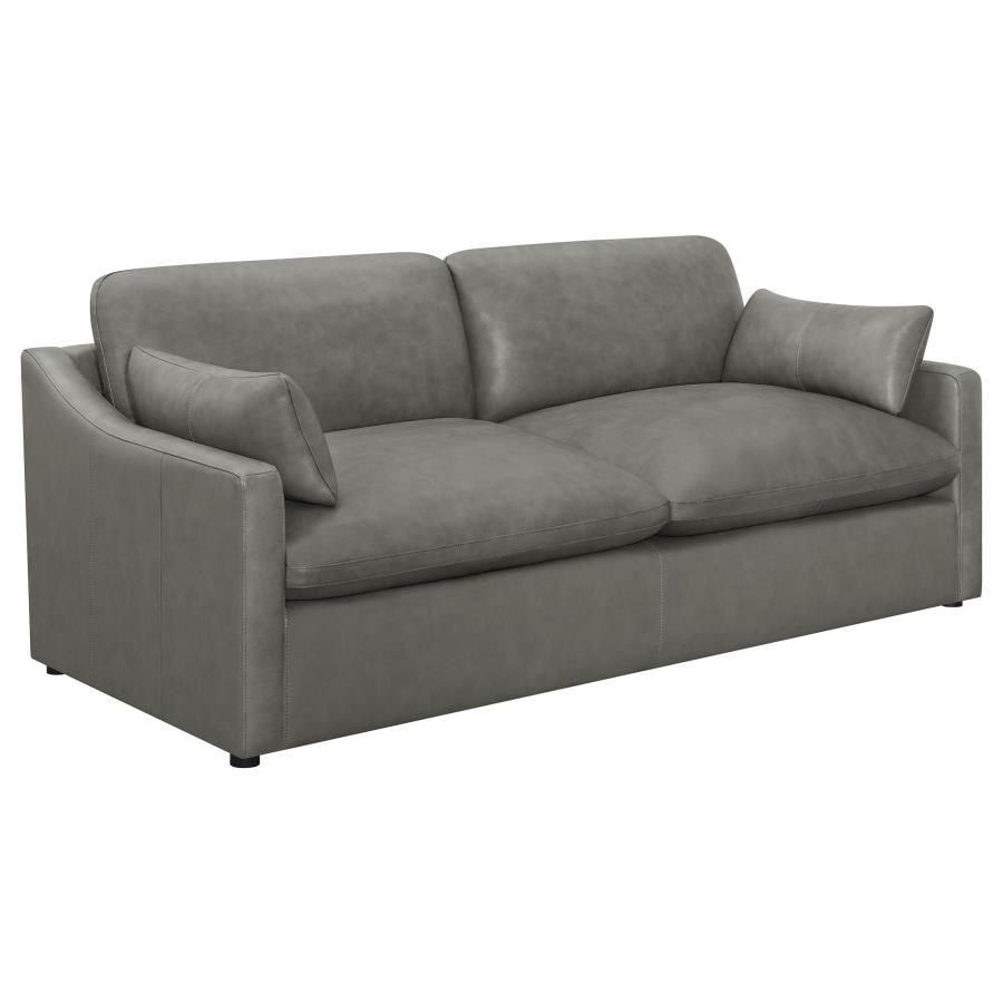 (image for) Grayson 2-piece Sloped Arm Upholstered Living Room Set Grey