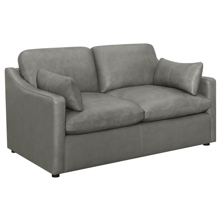 (image for) Grayson 2-piece Sloped Arm Upholstered Living Room Set Grey