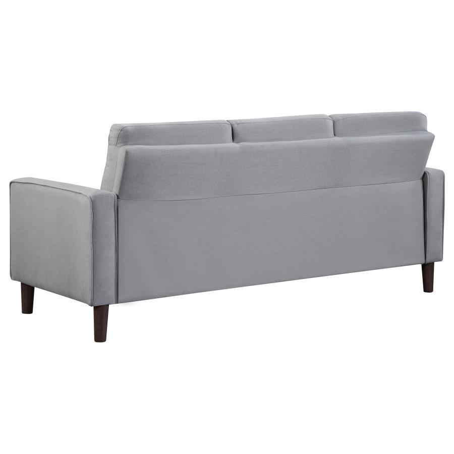 (image for) Bowen 2-piece Upholstered Track Arm Tufted Sofa Set Grey