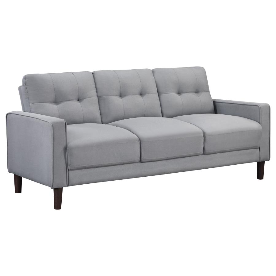 (image for) Bowen 3-piece Upholstered Track Arm Tufted Sofa Set Grey