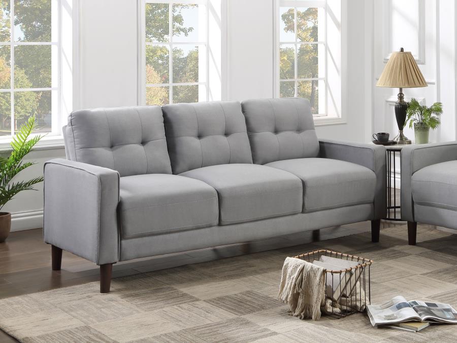 (image for) Bowen Upholstered Track Arm Tufted Sofa Grey