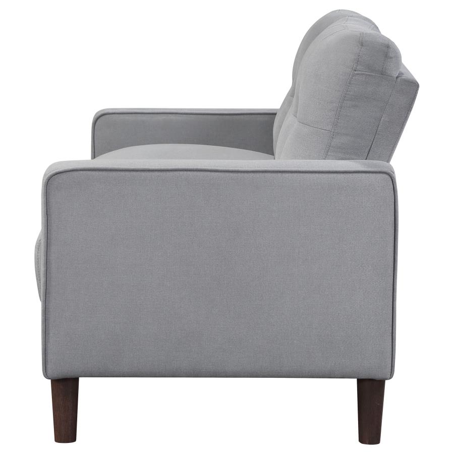 (image for) Bowen Upholstered Track Arm Tufted Loveseat Grey