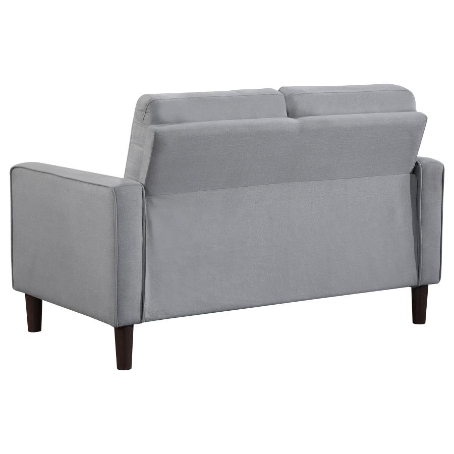 (image for) Bowen Upholstered Track Arm Tufted Loveseat Grey