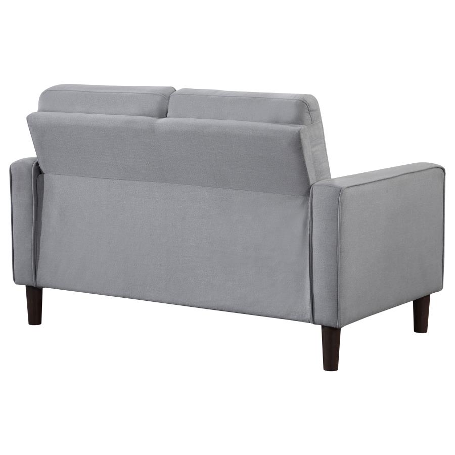 (image for) Bowen Upholstered Track Arm Tufted Loveseat Grey