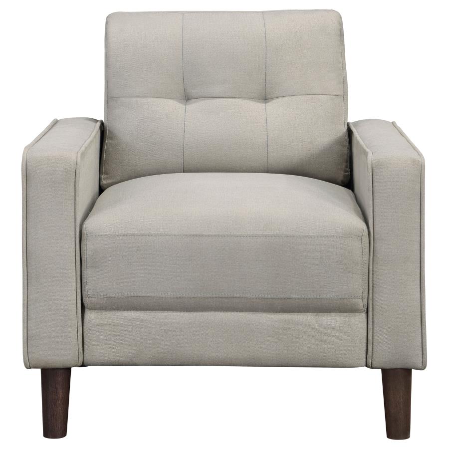 (image for) Bowen Upholstered Track Arm Tufted Accent Chair Beige