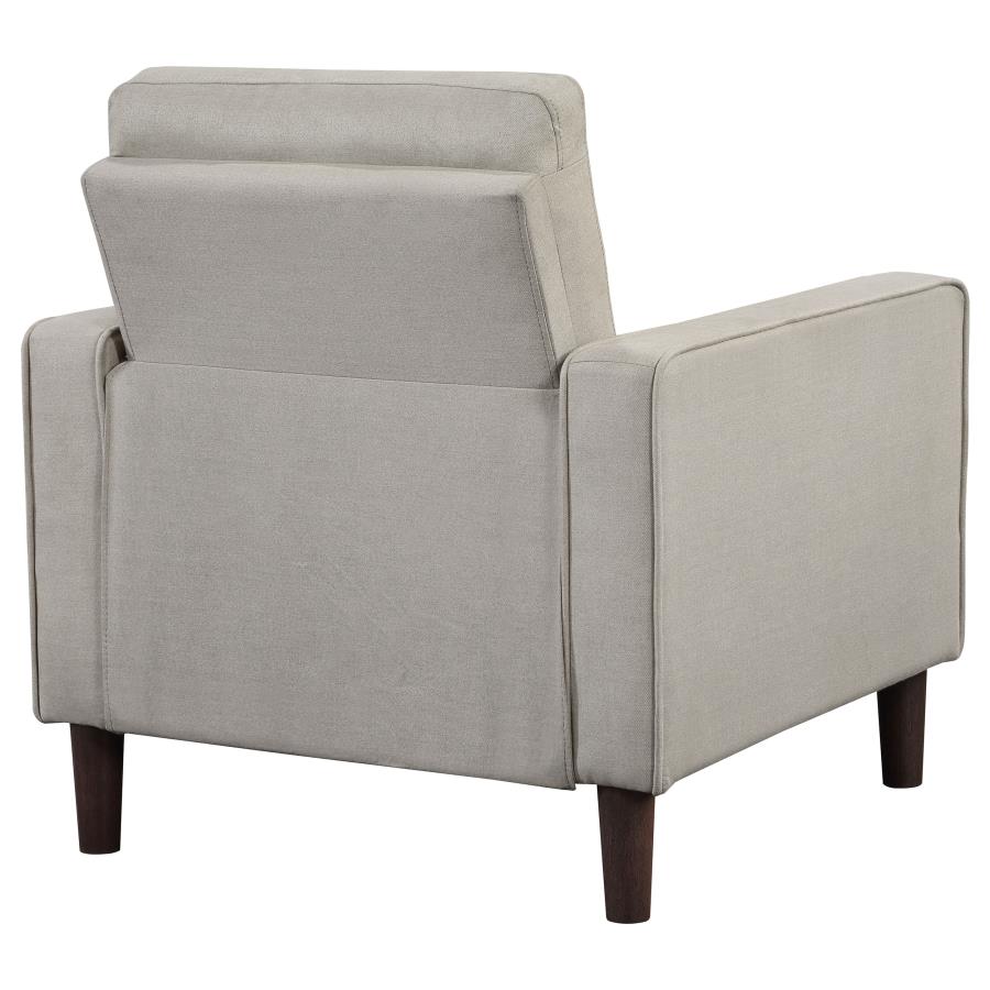 (image for) Bowen Upholstered Track Arm Tufted Accent Chair Beige