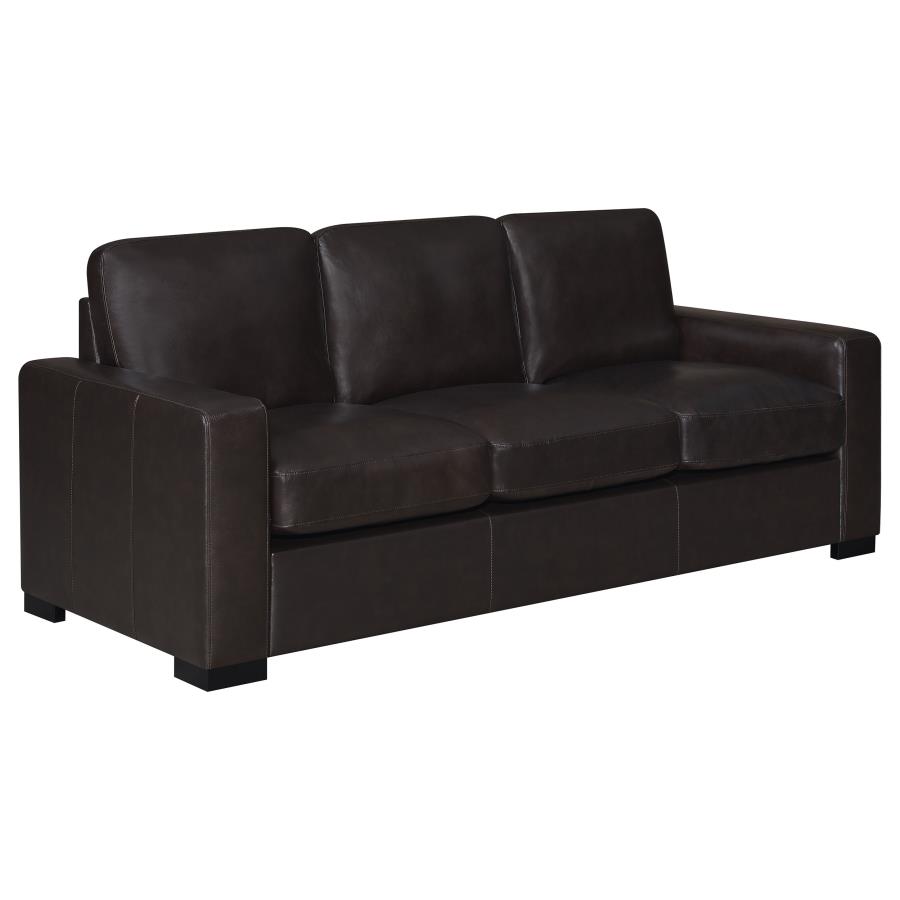 (image for) Boardmead 2-piece Upholstered Track Arm Sofa Set Dark Brown