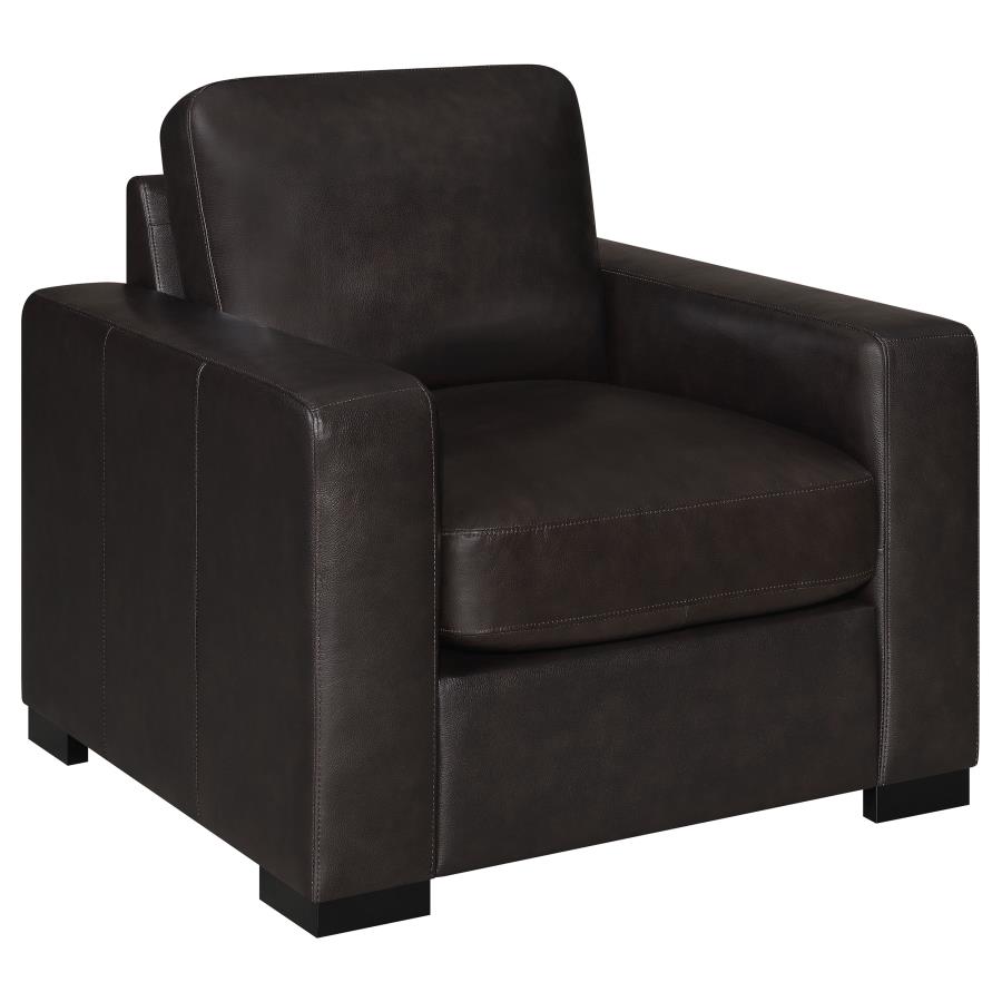 (image for) Boardmead Upholstered Track Arm Accent Chair Dark Brown