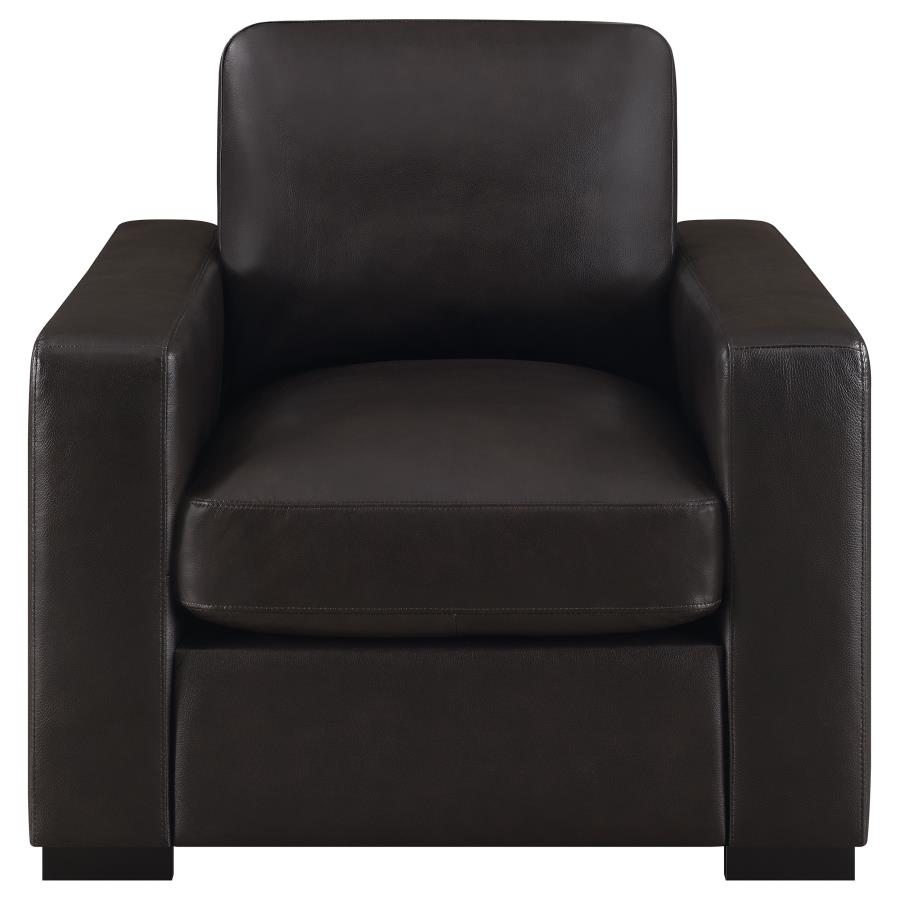 (image for) Boardmead Upholstered Track Arm Accent Chair Dark Brown