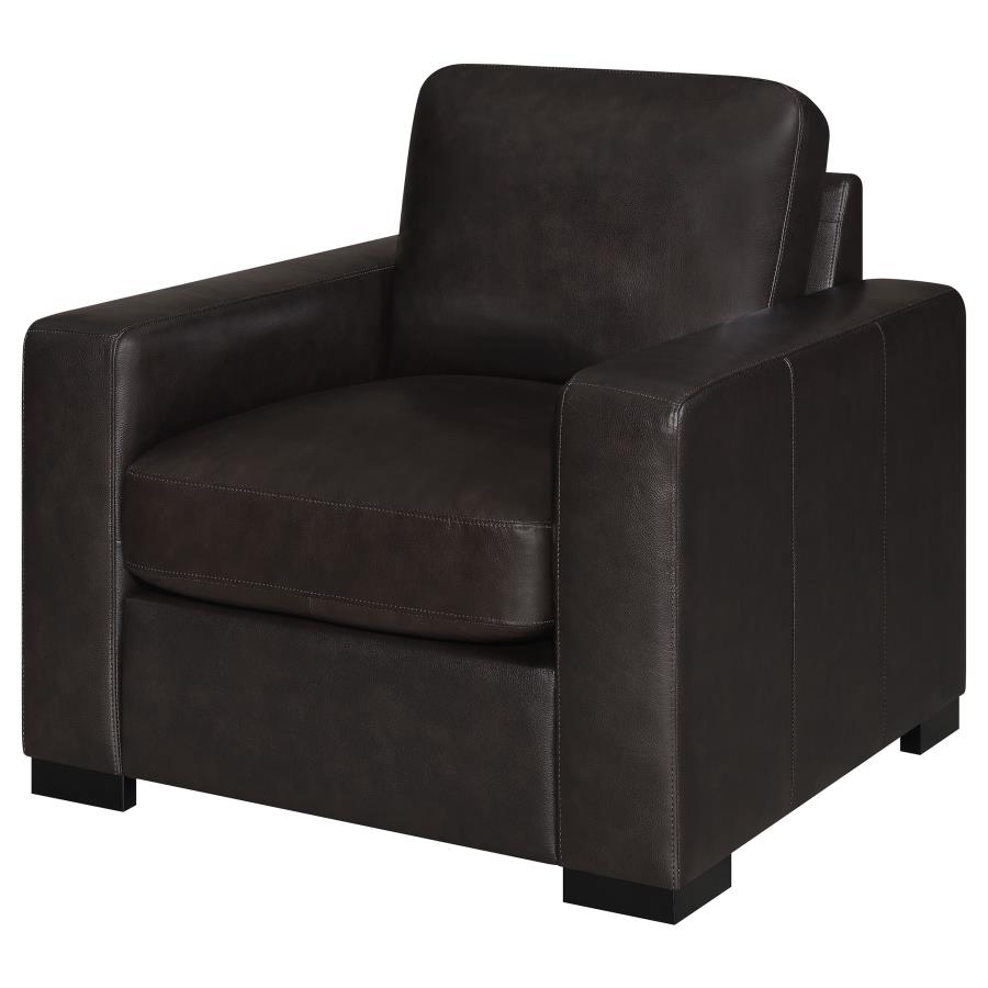 (image for) Boardmead Upholstered Track Arm Accent Chair Dark Brown